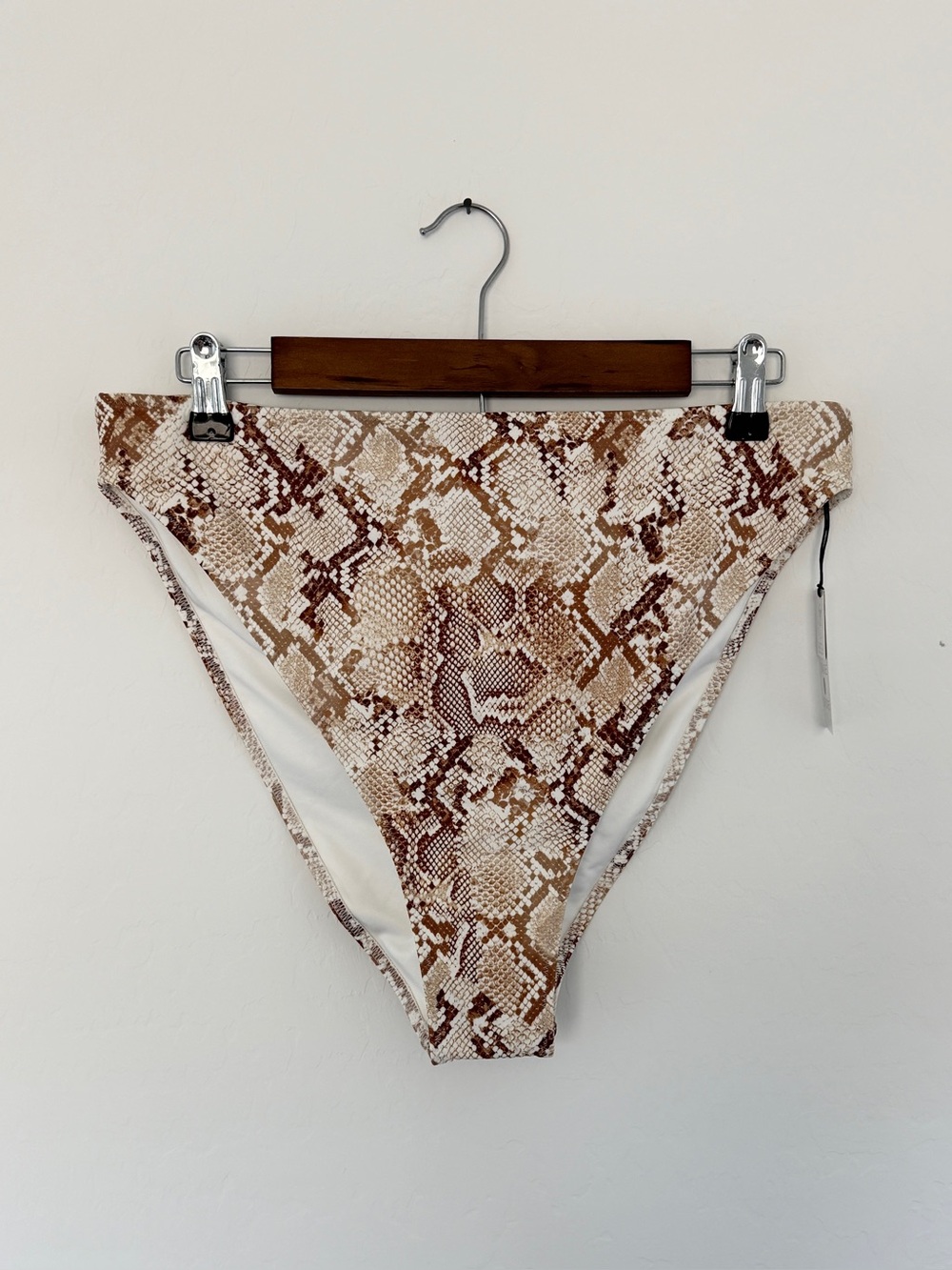 NWT Shade & Shore Extra High Waist High Leg Cheeky Rouched Bikini Bottoms